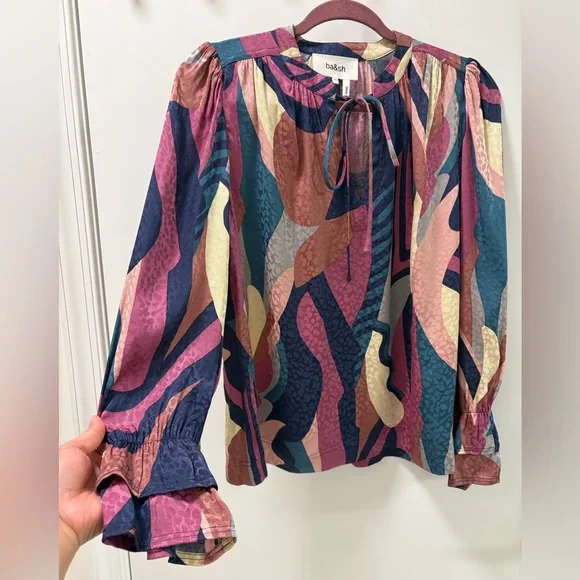 BA&SH Wim Top Long Preppy Blouse Size 2 NWT - Picture 5 of 13